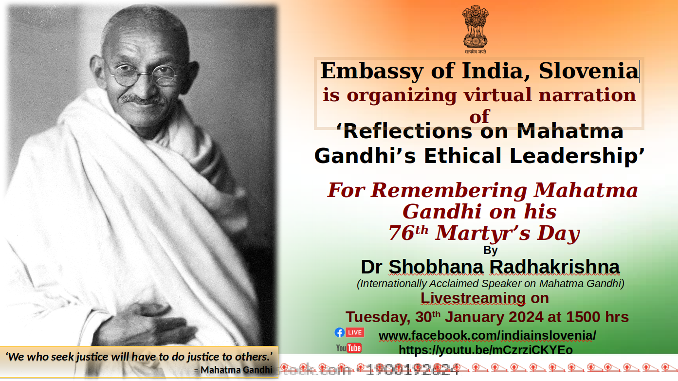 Online Live Talk by Dr Radhakrishna on 30 January 2024 on the occasion of 76th  Martyrs' Day